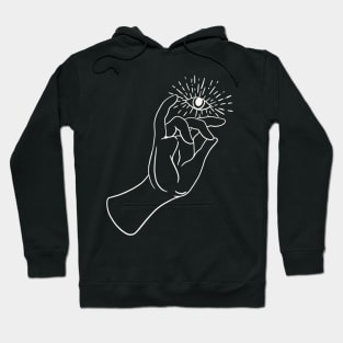 Minimal Yoga Hand and 3rd Eye - Meditating Beer Yoga Teacher (Namaste) Hoodie